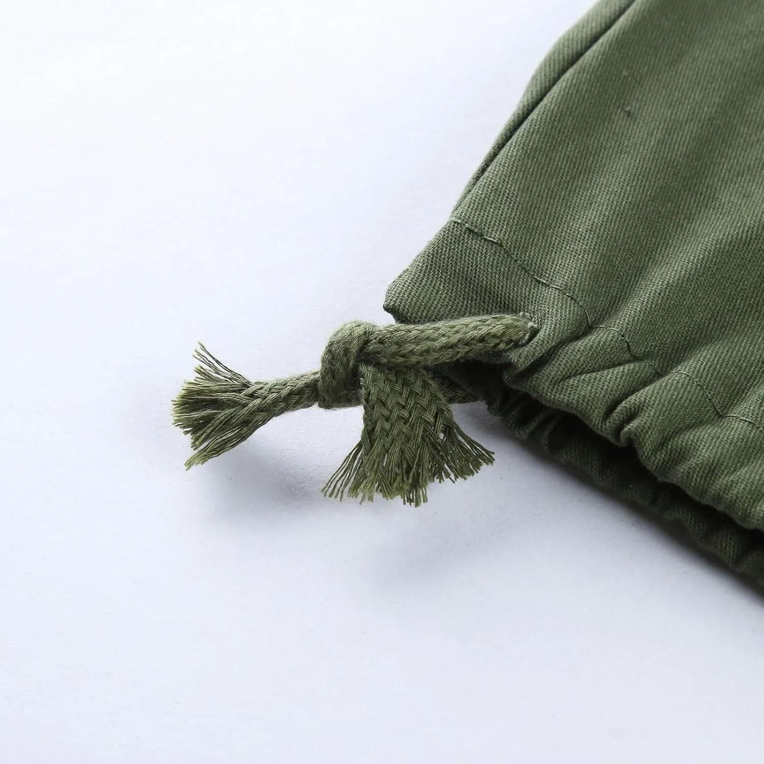Mens Casual Jogger Pants, Relaxed Fit Cargo Pants, Solid Drawstring Sweatpants, Hiking Outdoor Twill Sport Pants