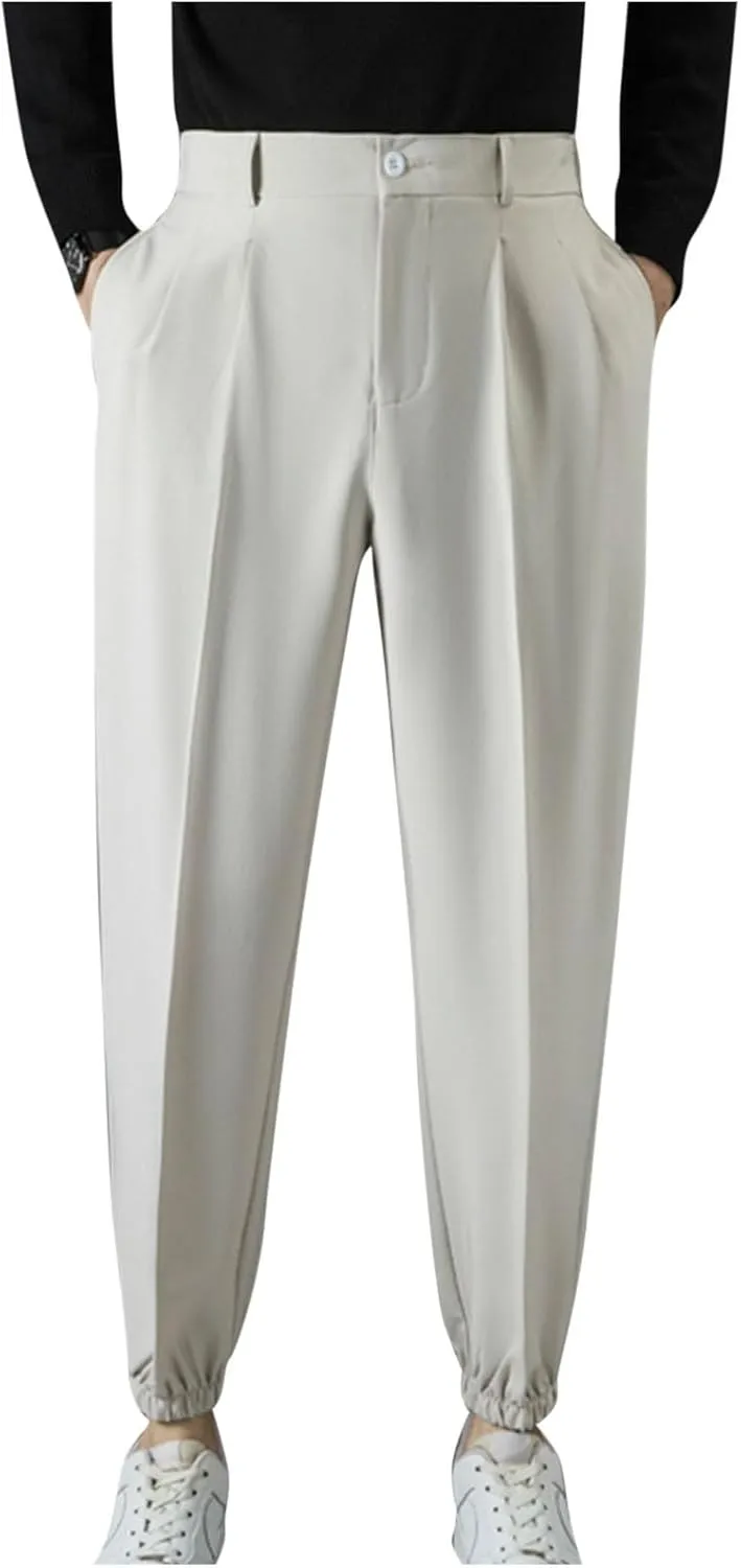 Mens Dress Pants Stretch Tapered Golf Joggers with Belt Loops Slim Fit Casual Business Travel Work Sweatpants 2025