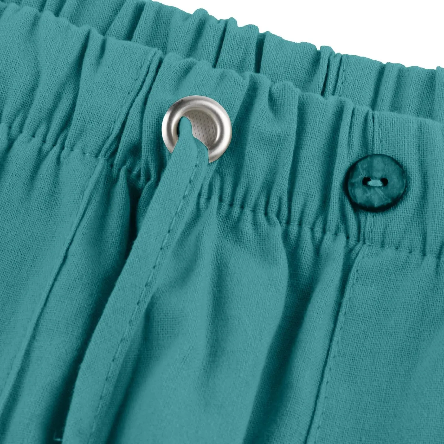 Mens Fleece Pants Sweat Pants for Man Casual Loose and Comfortable Casual Pants Cotton Linen Printed Drawstring Trousers