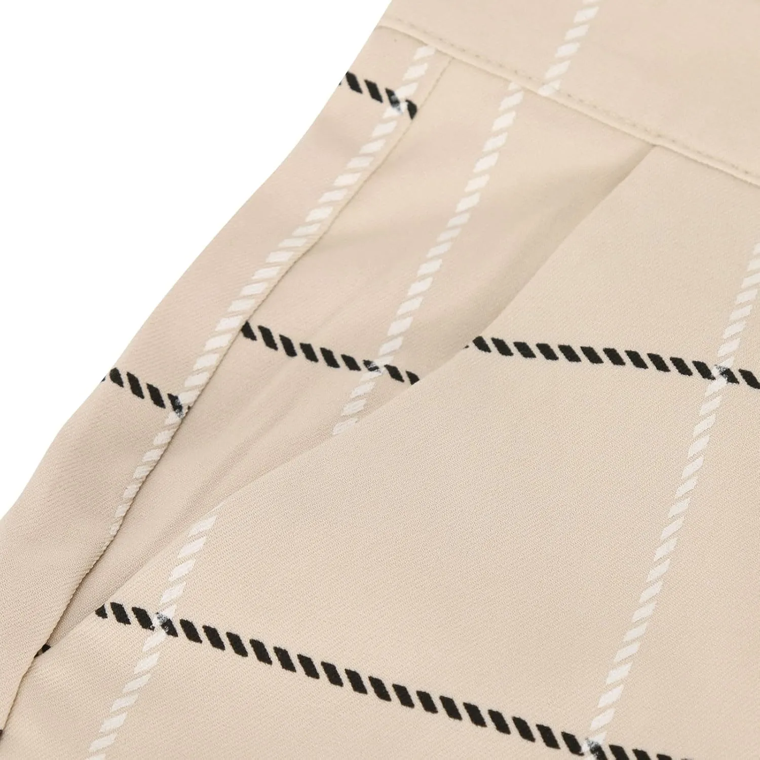 Mens Golf Pants Slim Fit Plaid Skinny Long Pants Casual Fashion Stretch Cotton Chino Pants with Pockets