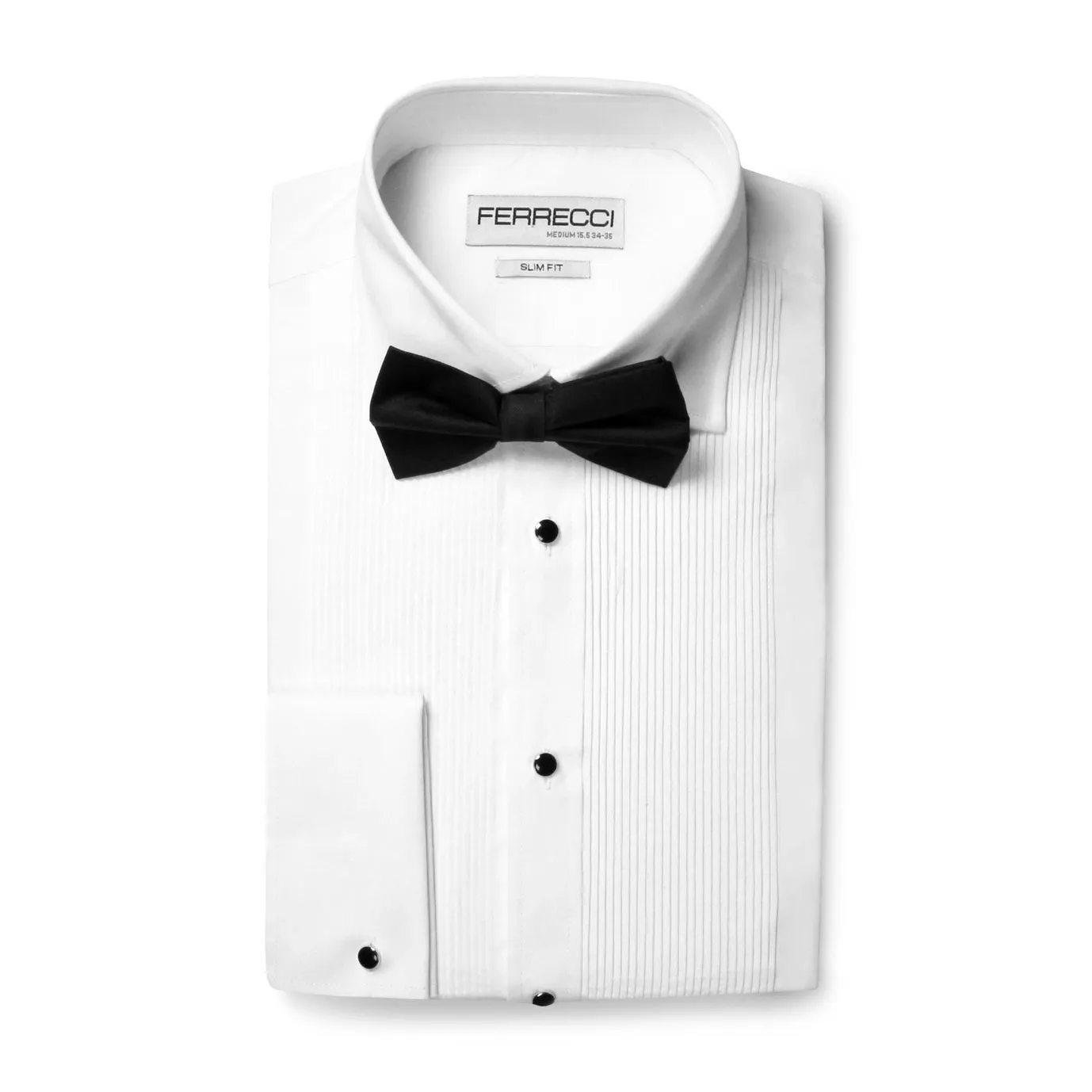 Men's Lay Down Collar Pleated Tuxedo Shirt | Suitable Collection