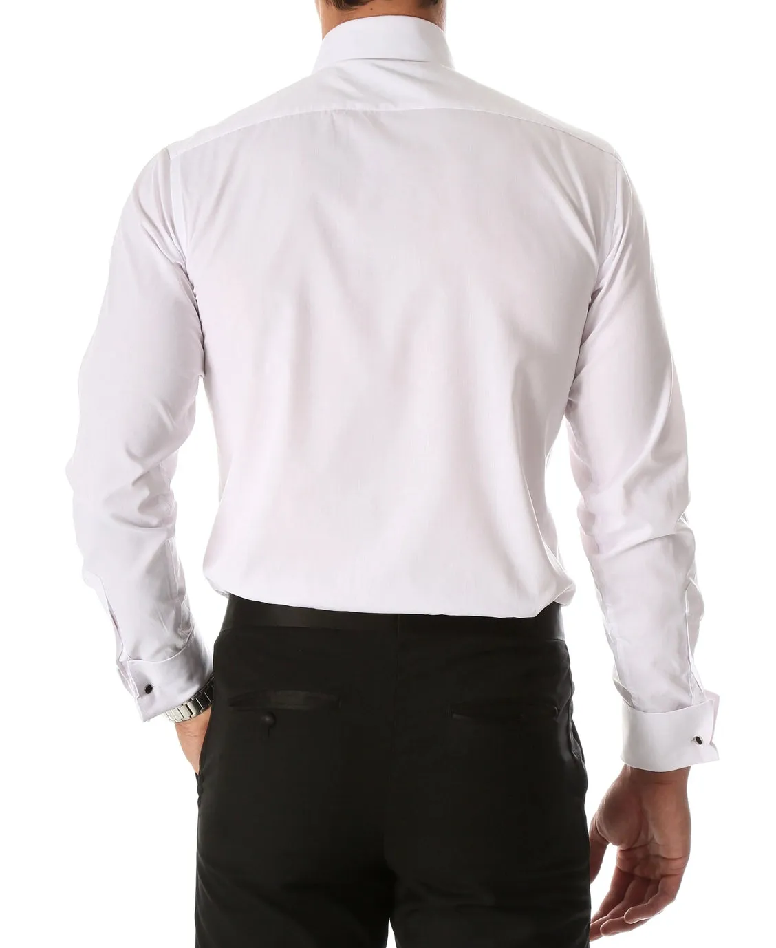 Men's Lay Down Collar Pleated Tuxedo Shirt | Suitable Collection