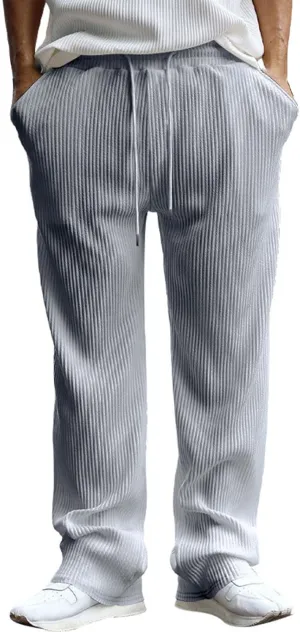 Mens Lightweight Hiking Travel Pants Athletic Breathable Fishing Active Jogger Leisure Pants Drawstring Tactical Solid Pants