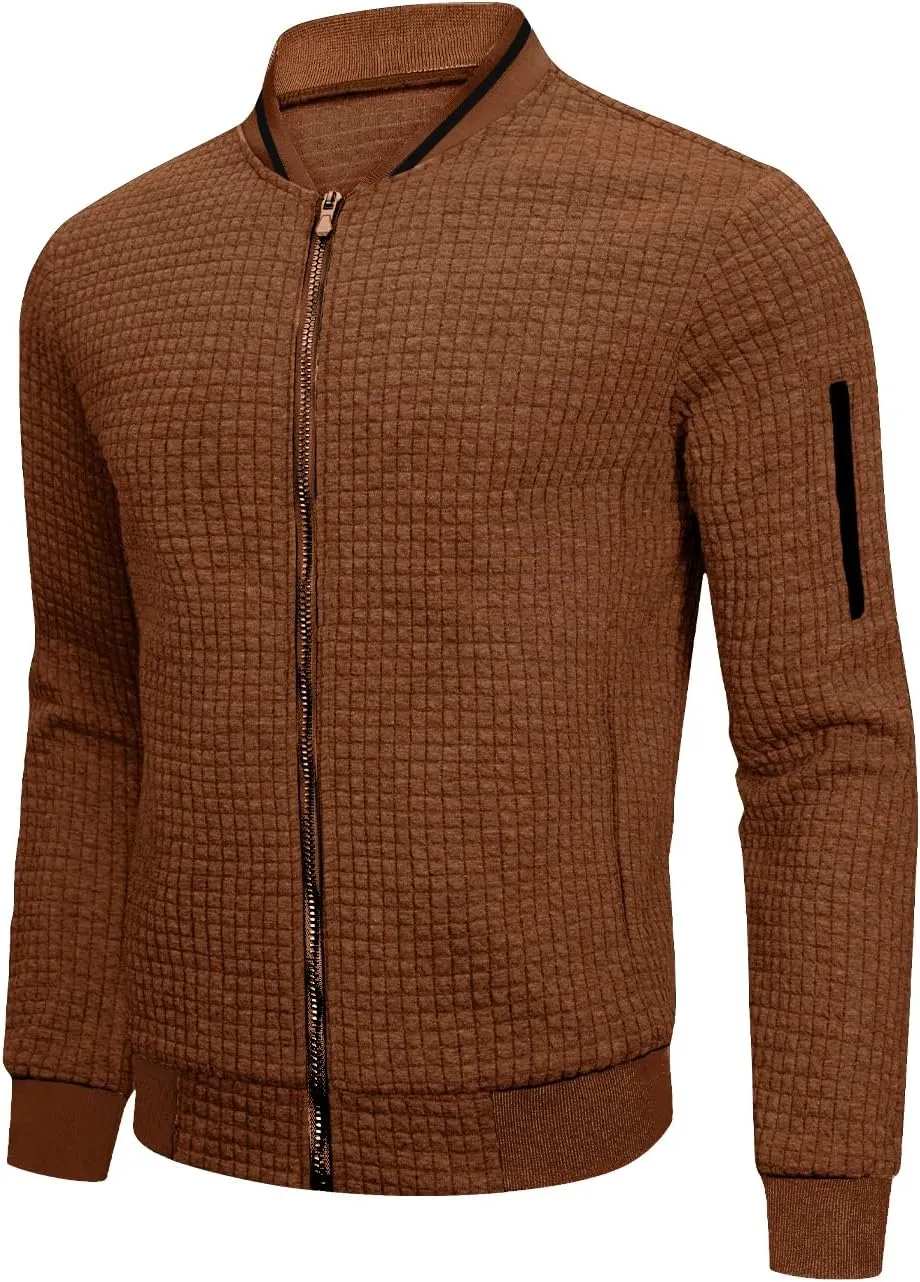 Mens Lightweight Jacket Casual Bomber Jacket Varsity Coat