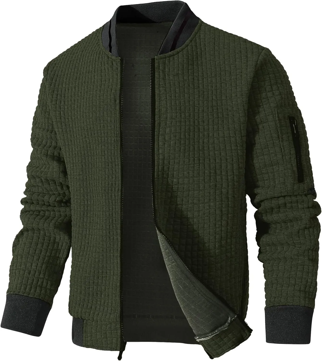 Mens Lightweight Jacket Casual Bomber Jacket Varsity Coat