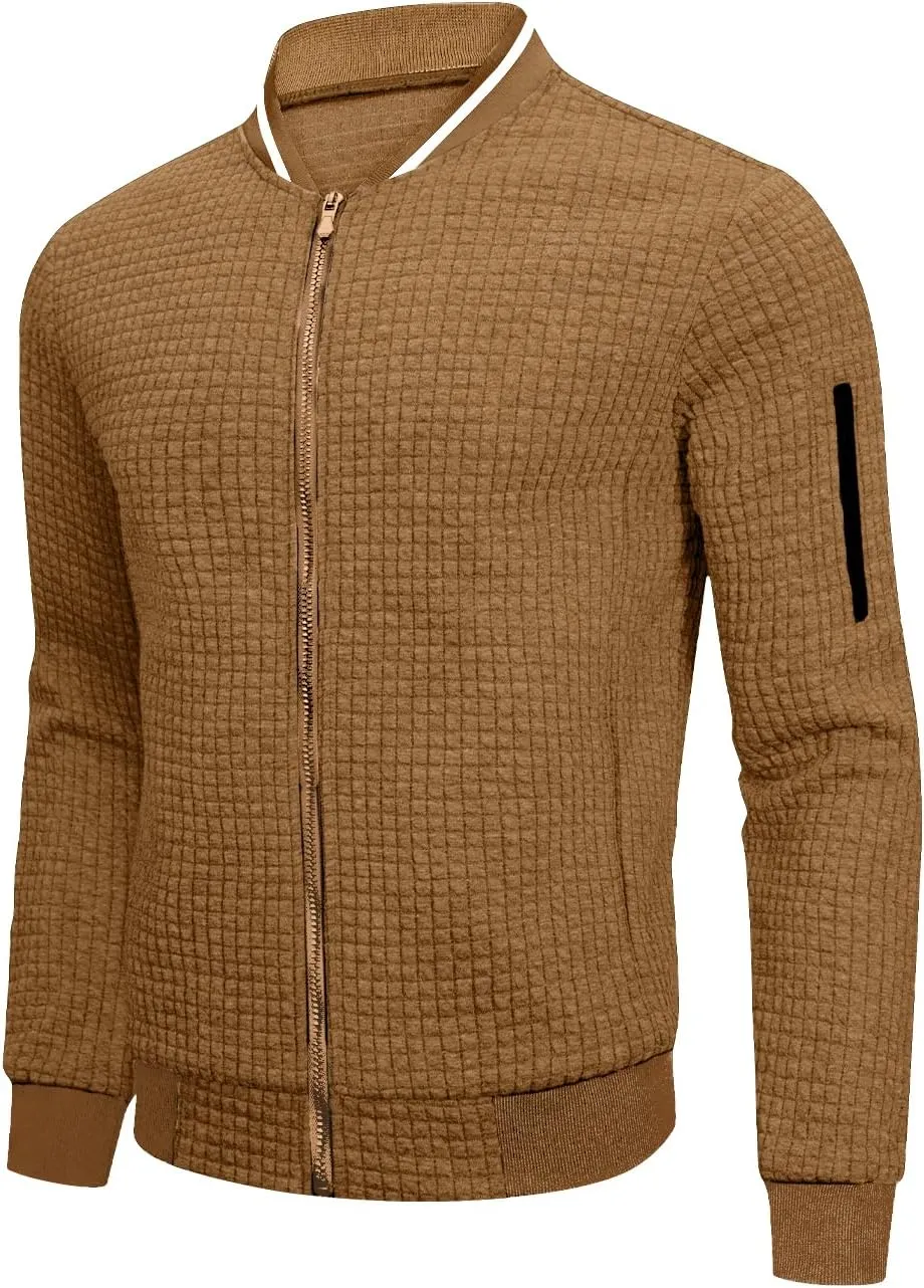 Mens Lightweight Jacket Casual Bomber Jacket Varsity Coat
