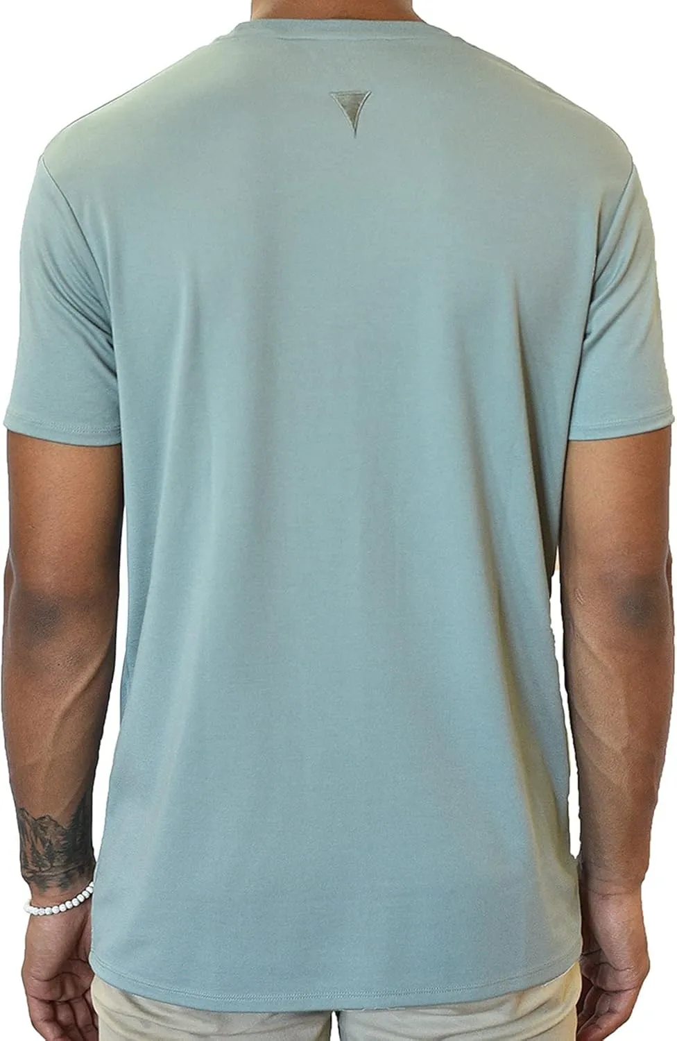 Men's Short Sleeve Soft Luxurious Rayon Blend, Breathable, Quick Dry, Stretch Crew T-Shirt