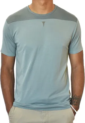 Men's Short Sleeve Soft Luxurious Rayon Blend, Breathable, Quick Dry, Stretch Crew T-Shirt