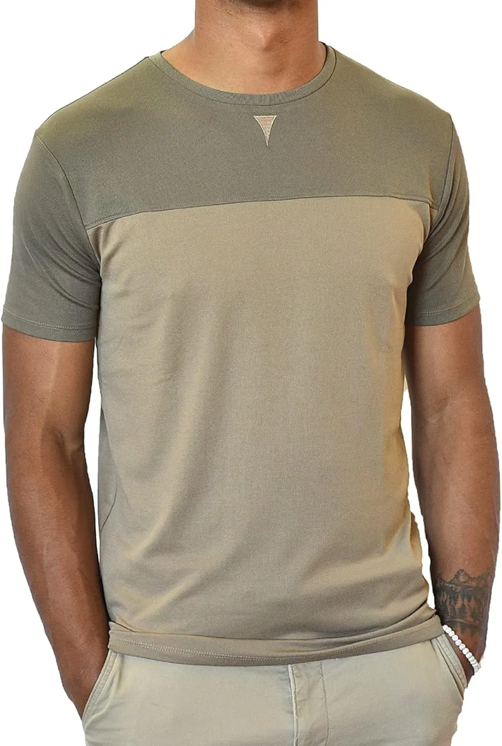 Men's Short Sleeve Soft Luxurious Rayon Blend, Breathable, Quick Dry, Stretch Crew T-Shirt