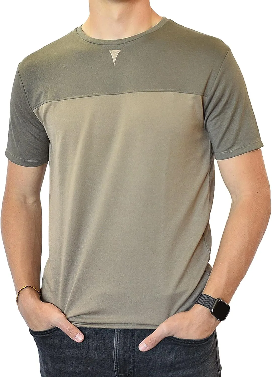 Men's Short Sleeve Soft Luxurious Rayon Blend, Breathable, Quick Dry, Stretch Crew T-Shirt