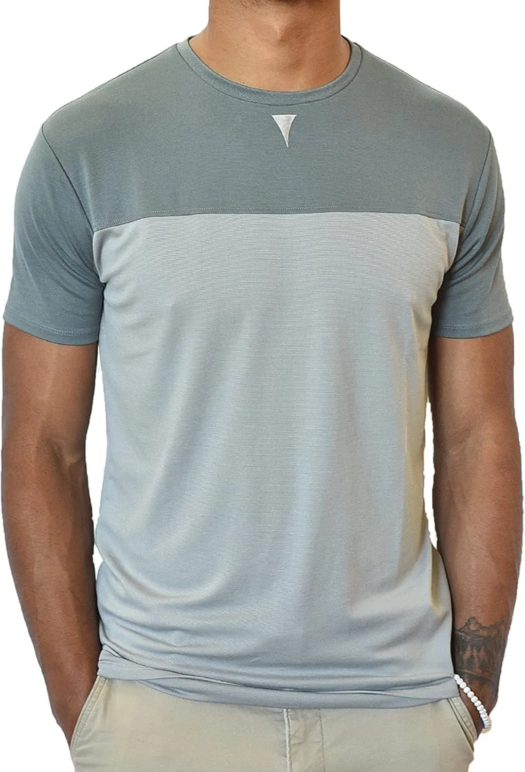 Men's Short Sleeve Soft Luxurious Rayon Blend, Breathable, Quick Dry, Stretch Crew T-Shirt