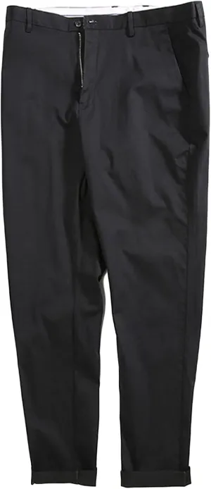 Men's Straight Stretch Chino Pants Dress Pants Slim Fit Skinny Suit Pants Casual Lightweight Pants (52,Black)