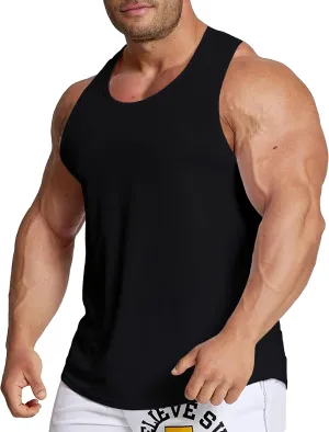 Men's Workout Trainning Tank Tops Slim Fit Muscle T Shirt Quick Dry Runnning Top Athletic Gym Tee