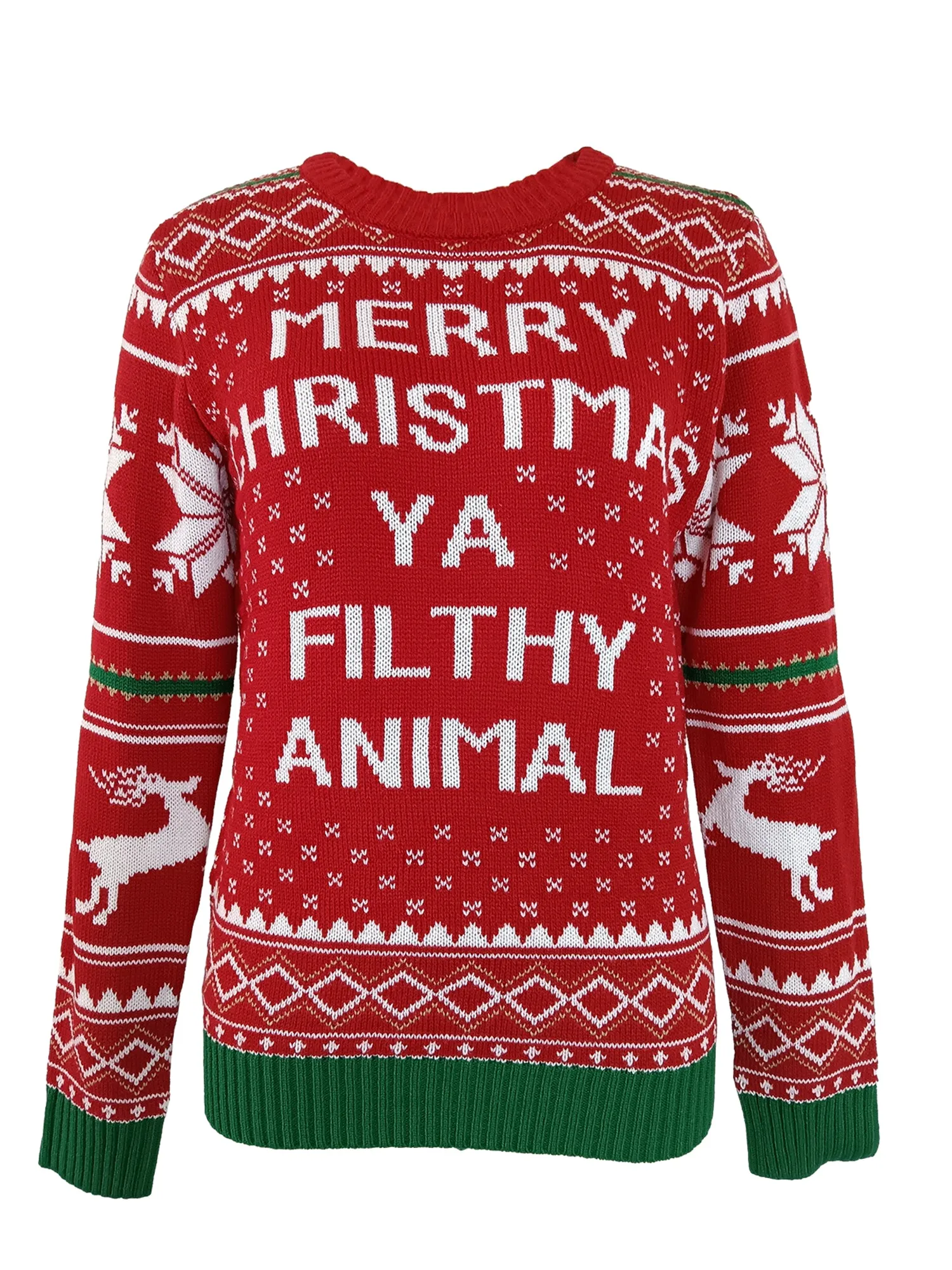 Merry Christmas Ya Filthy Animal Funny Home Retro Movie Knit Sweater
