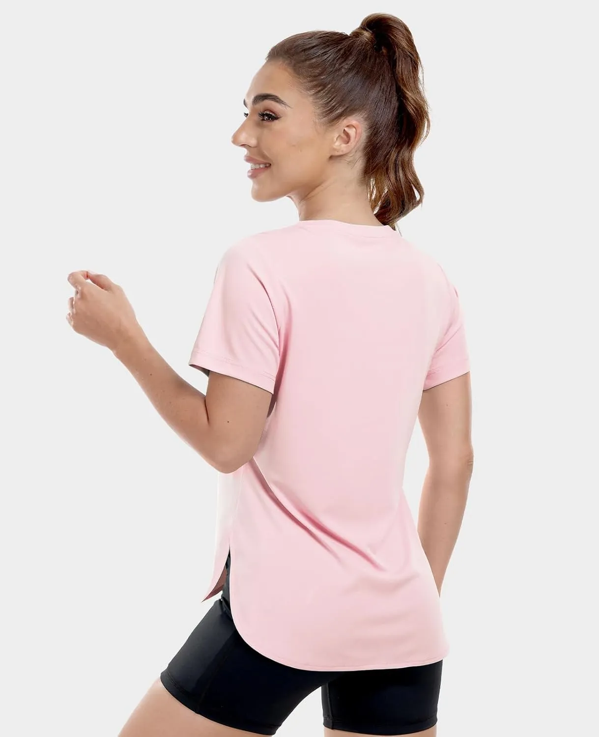 MIER Womens UPF 50  Sun Protection Workout Tops Short Sleeve UV SPF T-Shirts for Athletic Gym Exercise Yoga, Dry Fit