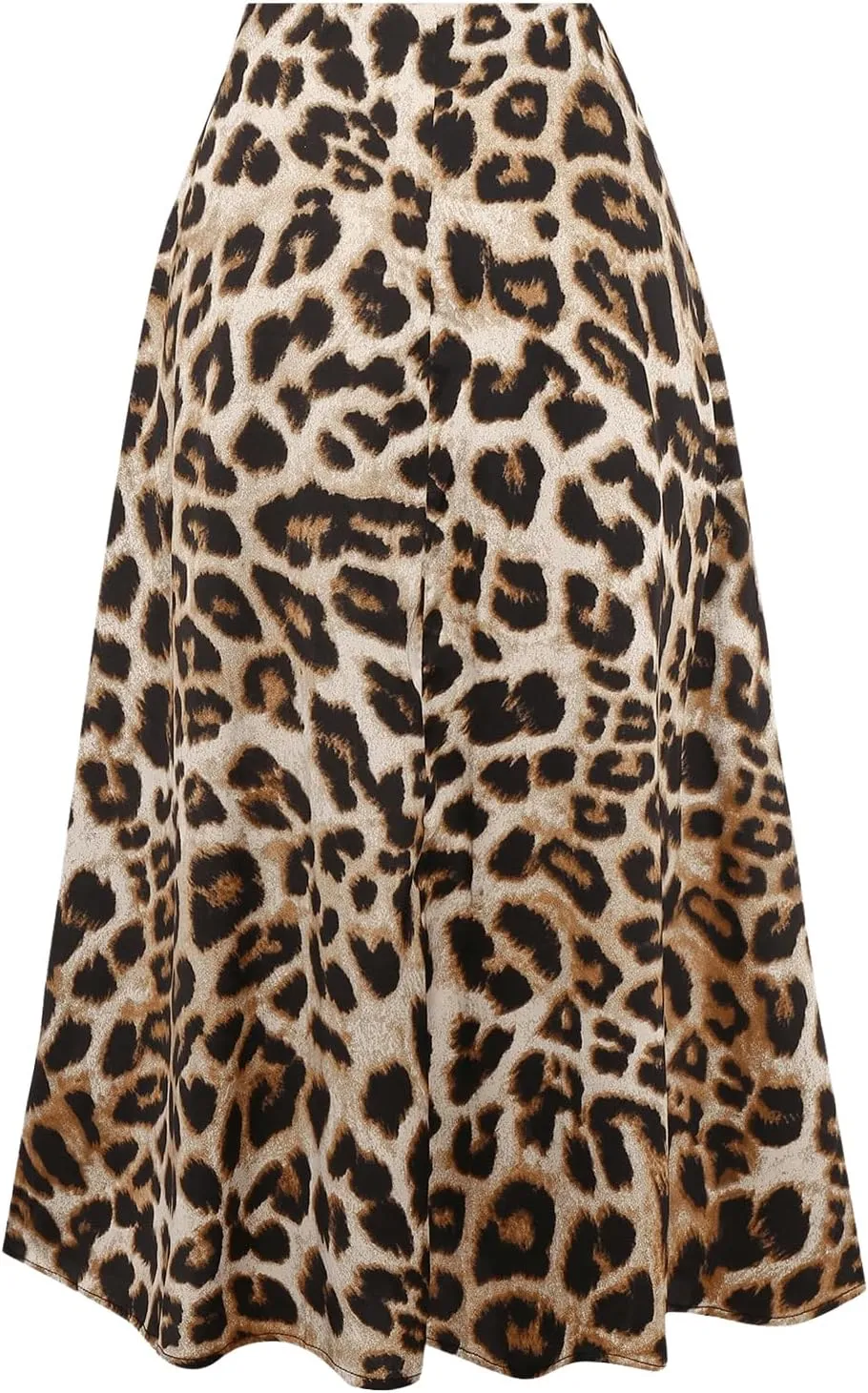 Milumia Women's Leopard Print High Waisted Skirt Ruffle Hem Bodycon Midi Skirt