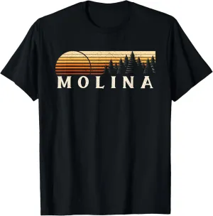 Molina, CO Vintage Evergreen Sunset Eighties Retro T-Shirt