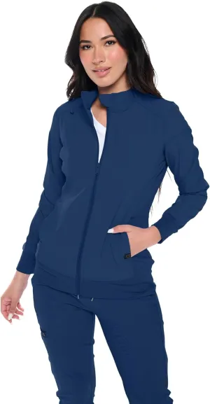 Monarch Uniforms Womens Scrub Jacket Zippered Warm-up Jacket