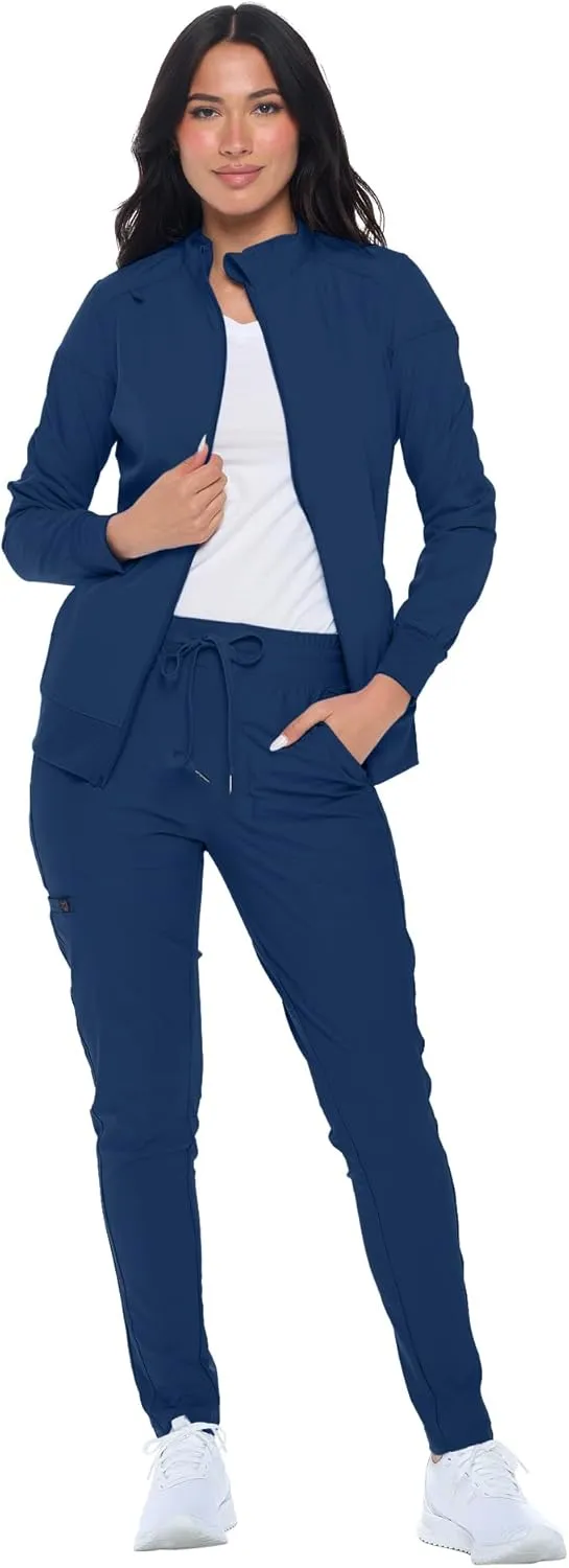 Monarch Uniforms Womens Scrub Jacket Zippered Warm-up Jacket