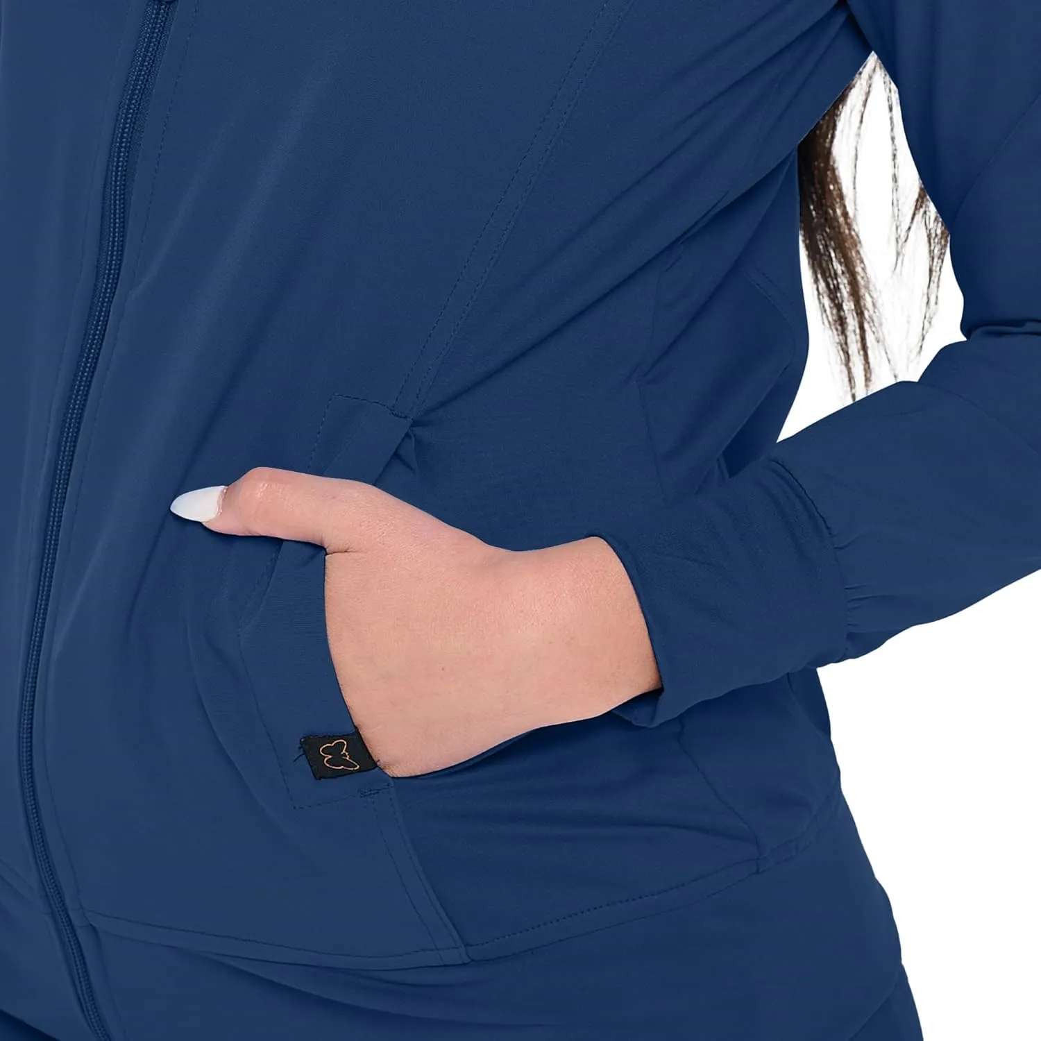 Monarch Uniforms Womens Scrub Jacket Zippered Warm-up Jacket