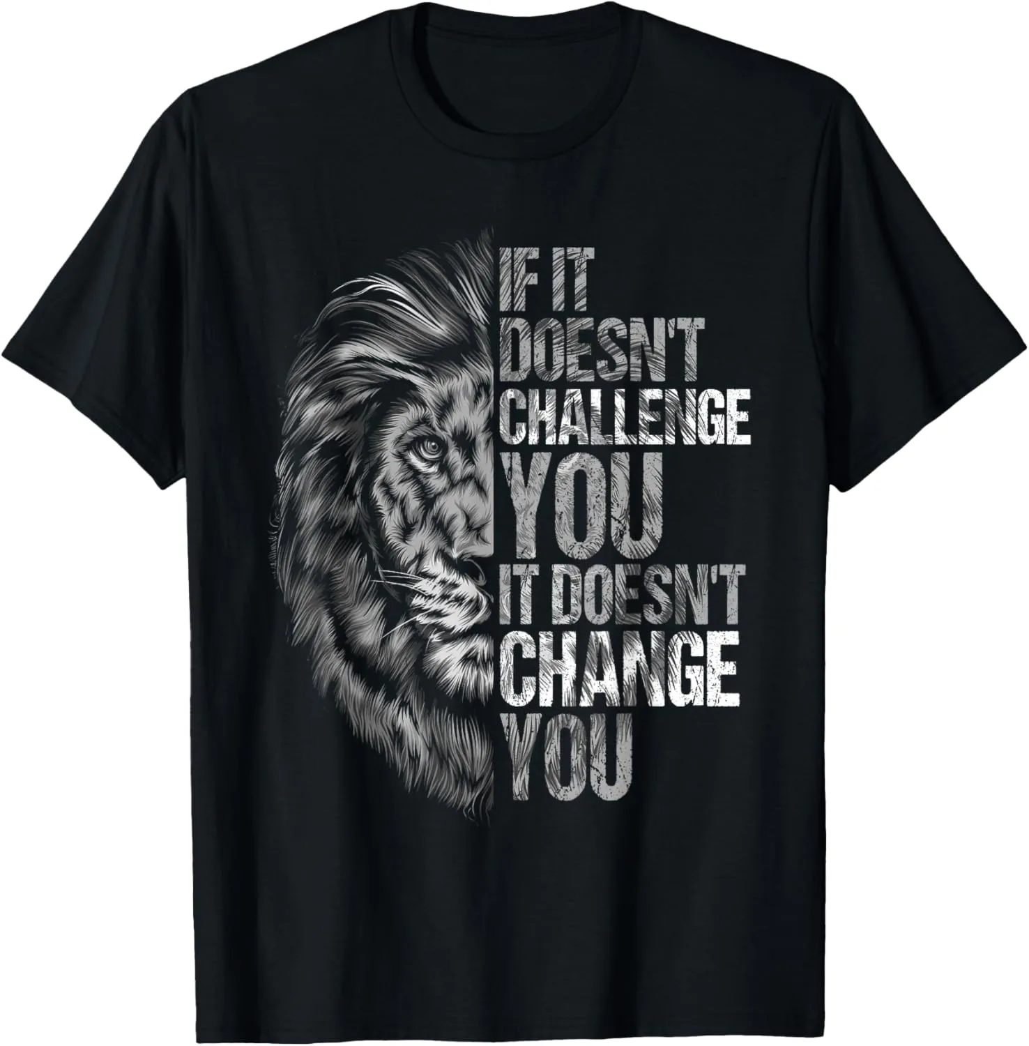 Motivational Training and Fitness Quotes Lion Mindset T-Shirt
