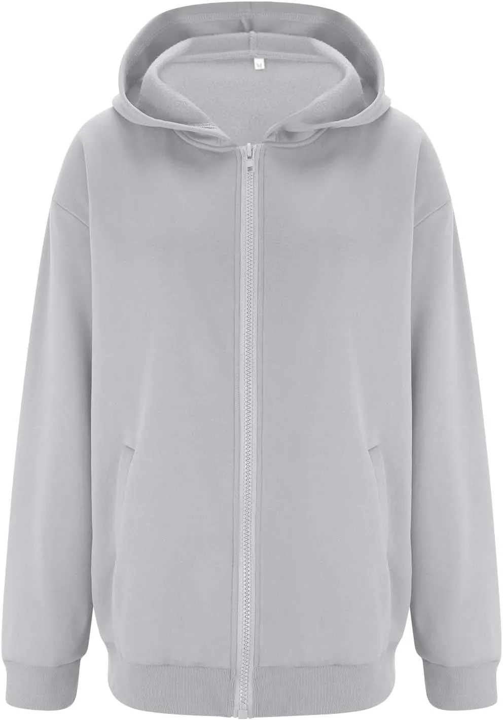 MRGIINRI Womens Zip Up Hoodies 2024 Fall Trendy Oversized Sweatshirts Long Sleeve Fleece Jackets Coat Workout Y2K Outfits