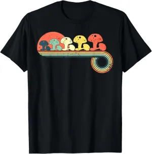 Mushroom Retro Vintage Sunset Rainbow T-Shirt