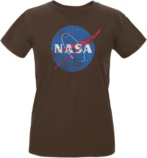 NASA Distressed Logo Womens Organic T Shirt