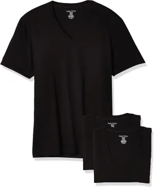 Nautica Men's Cotton V-Neck 3-Pack T-Shirt