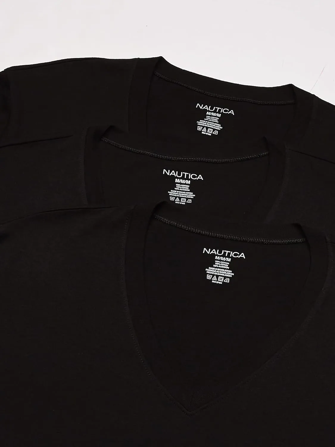 Nautica Men's Cotton V-Neck 3-Pack T-Shirt