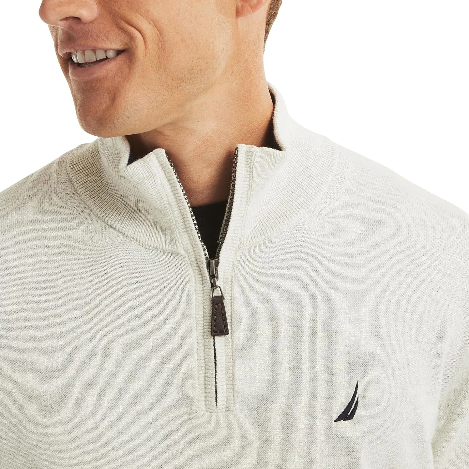 Nautica Men's Navtech Quarter-Zip Sweater