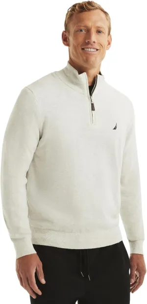 Nautica Men's Navtech Quarter-Zip Sweater