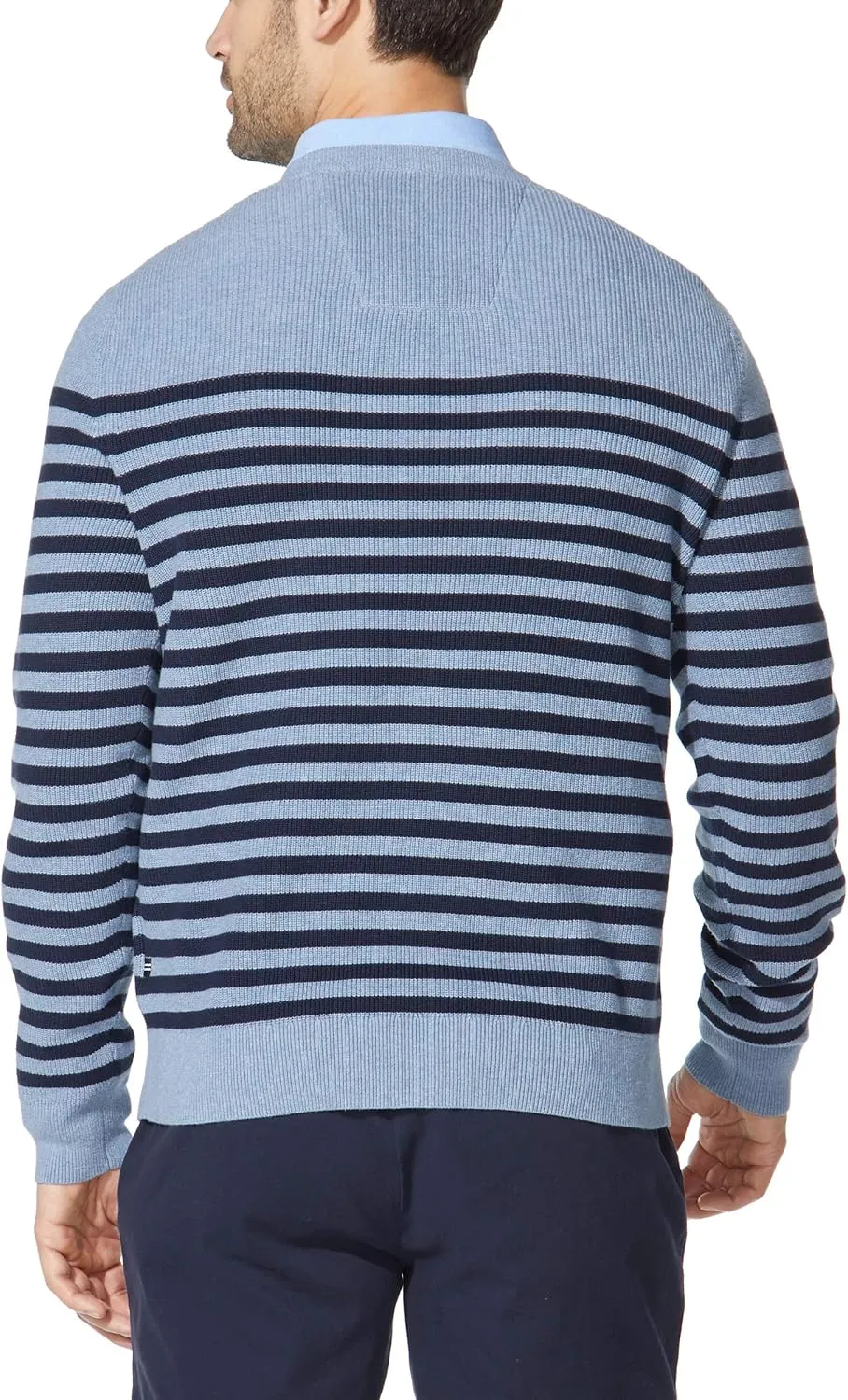Nautica Men's Stripe Knit Crewneck Sweater