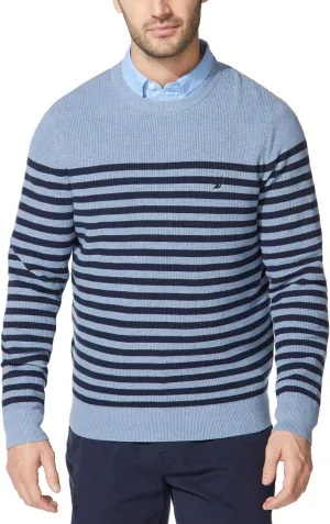 Nautica Men's Stripe Knit Crewneck Sweater