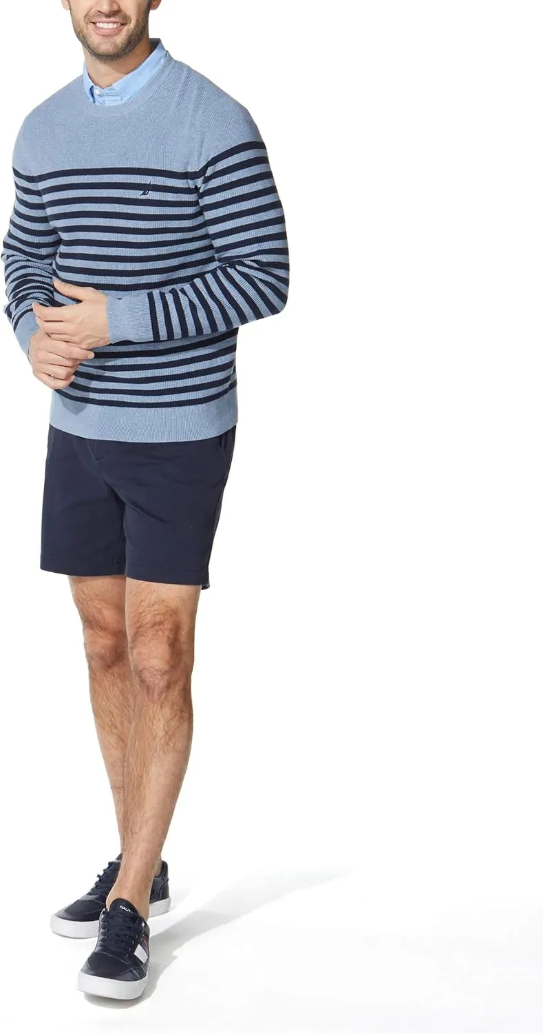 Nautica Men's Stripe Knit Crewneck Sweater