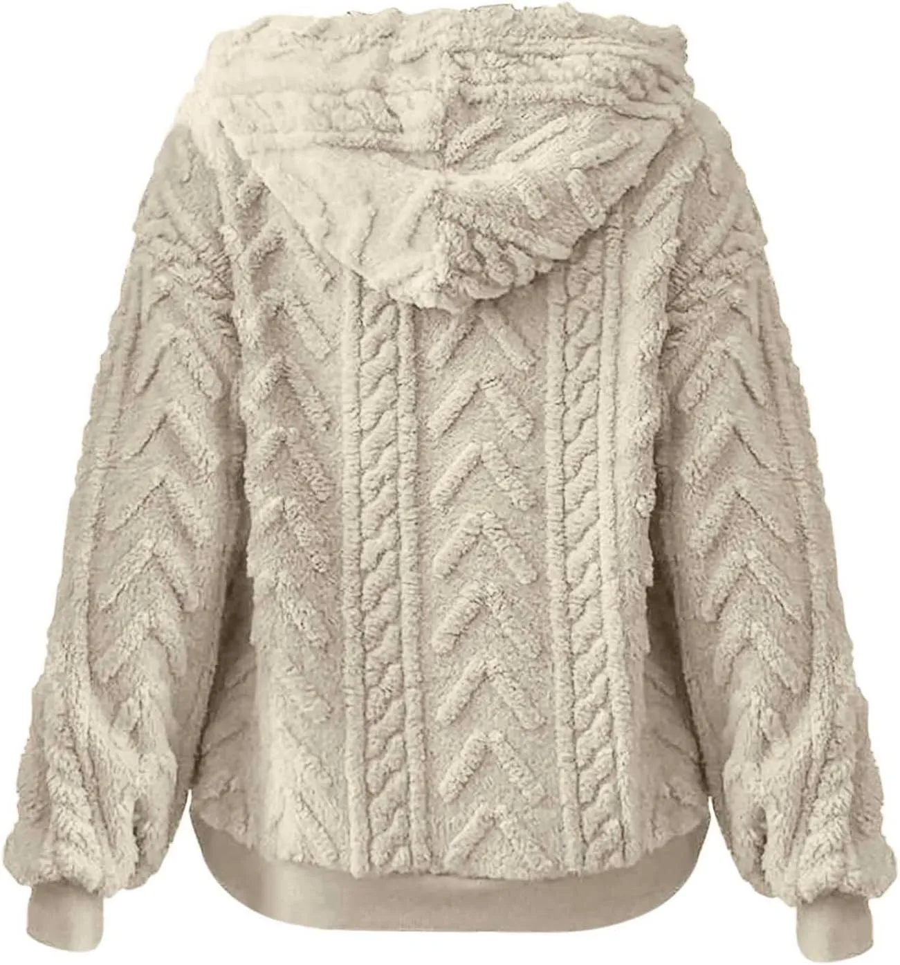 Oversized Hoodie For Women, Cable Knit Fuzzy Pullover Sweatshirt, Fall Clothes