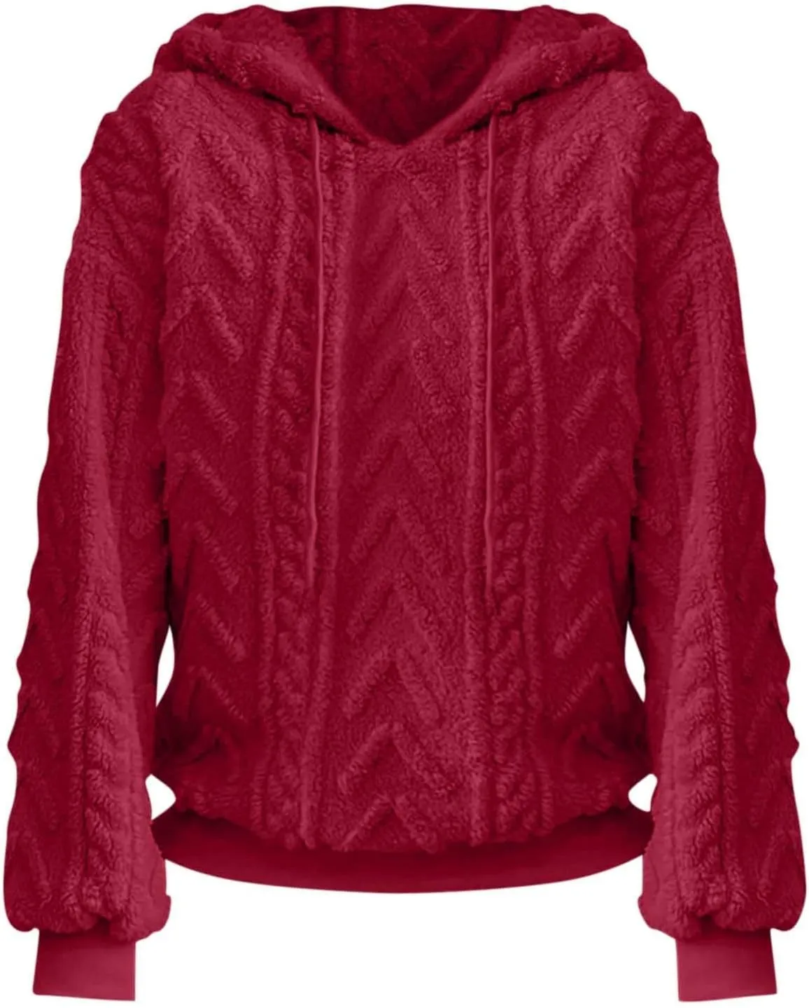 Oversized Hoodie For Women, Cable Knit Fuzzy Pullover Sweatshirt, Fall Clothes
