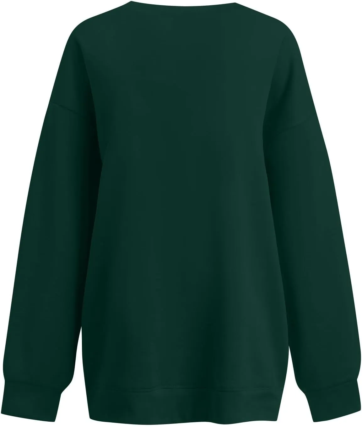 Oversized Sweatshirt for Women Fleece Hoodies Pullover V Neck Long Sleeve Shirts Sweatshirt No Hood Loose Fitting Tops