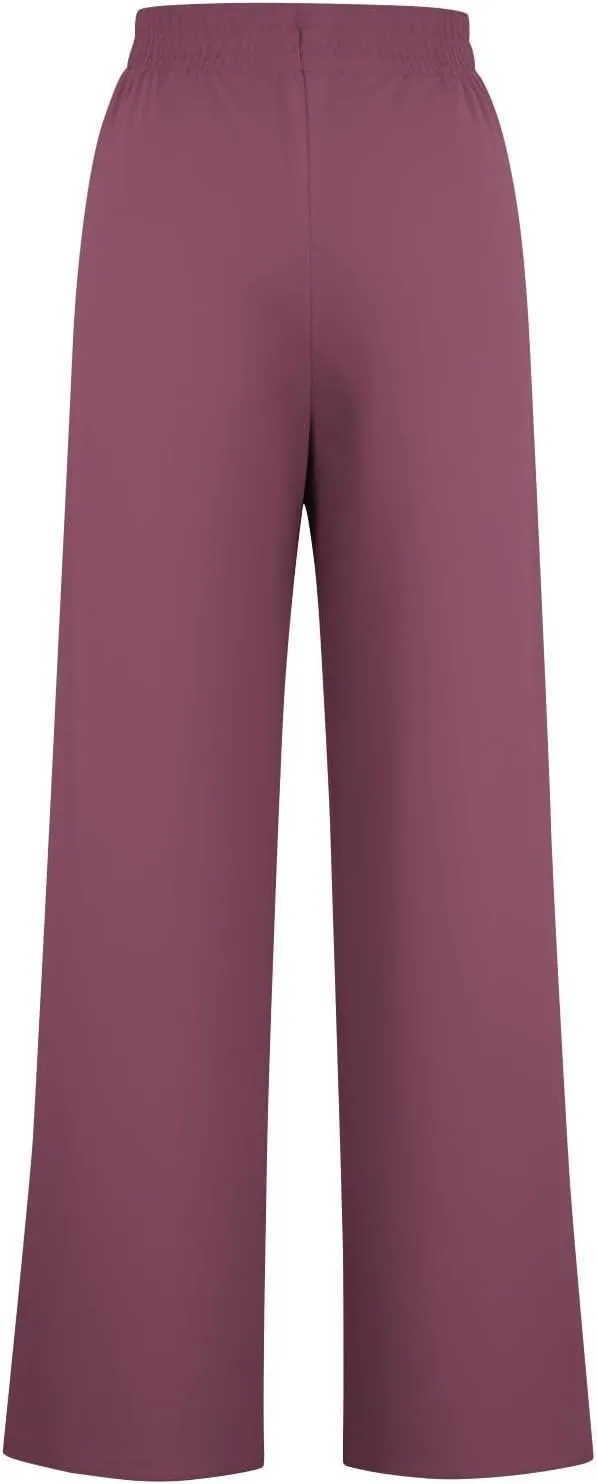 Palazzo Pants for Women Straight Wide Leg Pants Drawstring High Waist Trousers Spring Fashion Lounge Pants with Pocket