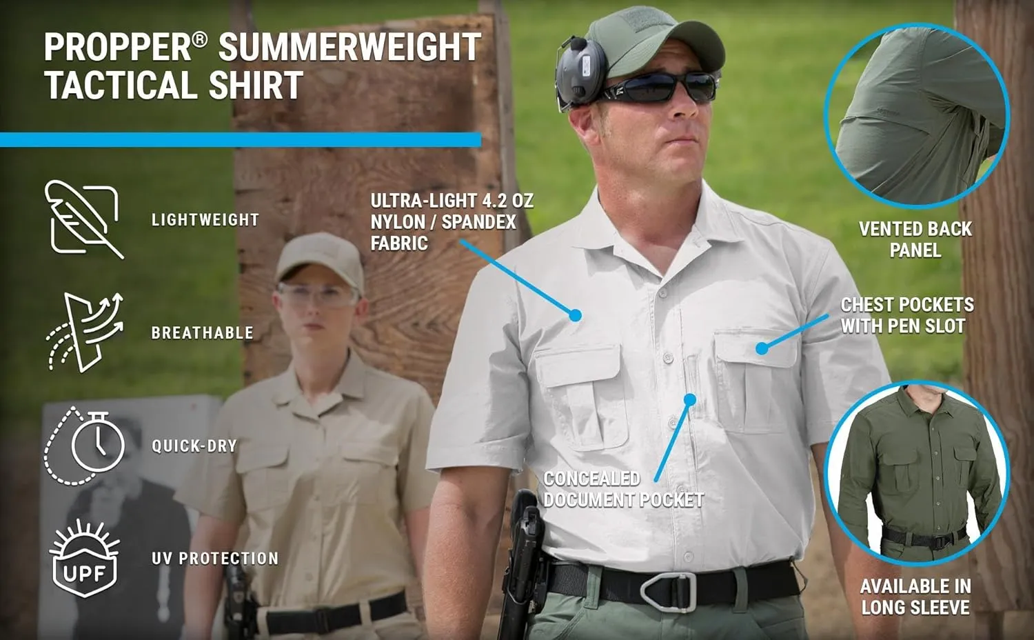 Propper Men's Summerweight Tactical Short Sleeve Shirt