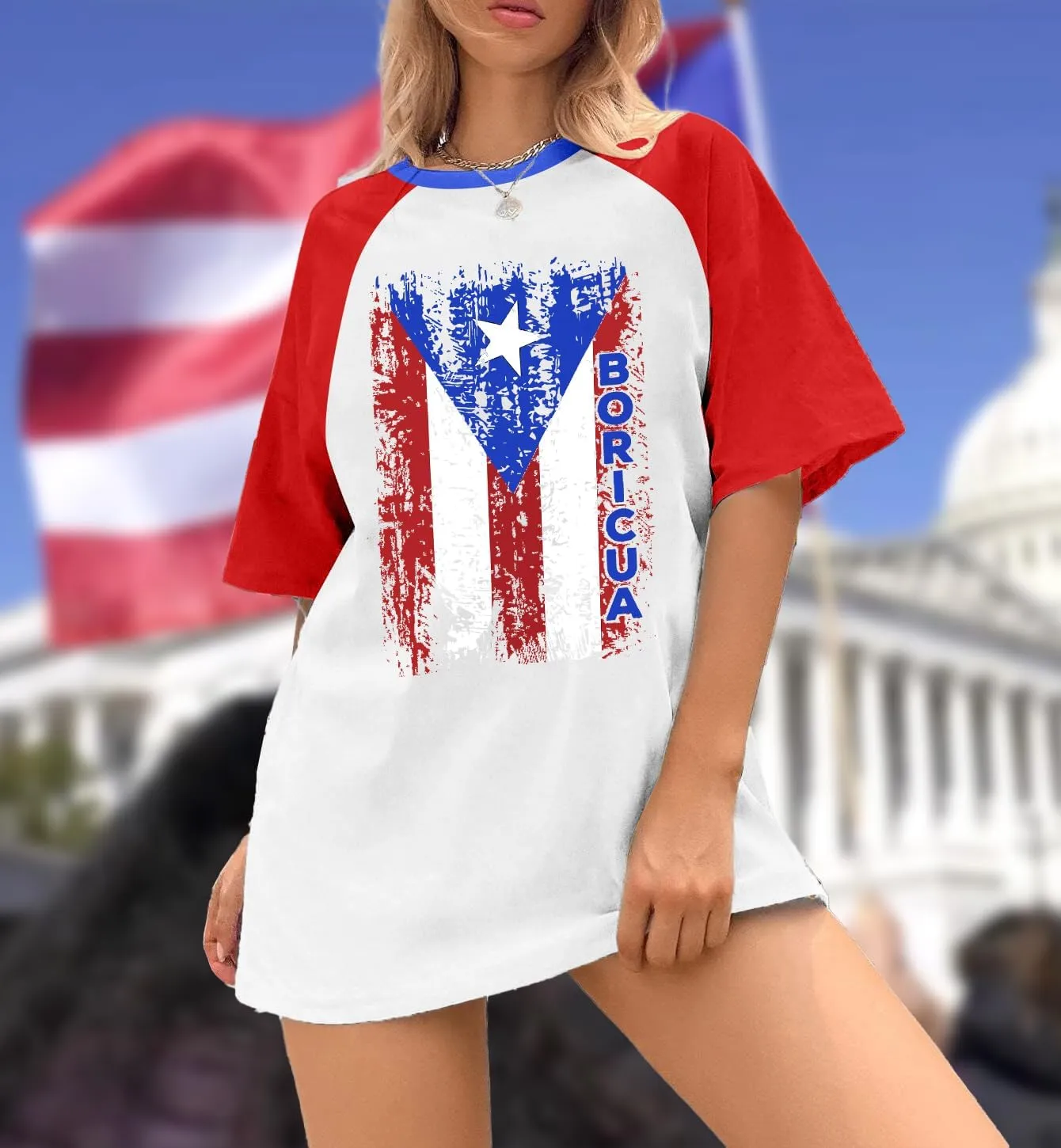 Puerto Rico Shirt Women Boricua Tshirt Y2k Aesthetic Tops Puerto Rican Pride Tee Vintage 90s Streetwear Shirts
