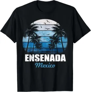 Retro Ensenada Mexico Sunset Vintage Vacation Souvenir T-Shirt