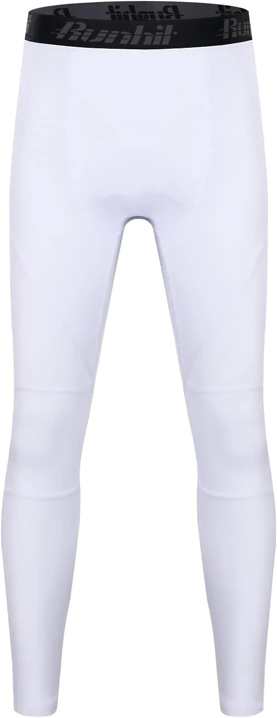 Runhit Boys Compression Leggings Youth Athletic Tights Basketball Compression Pants Boys Base Layer Pants Sports Legging