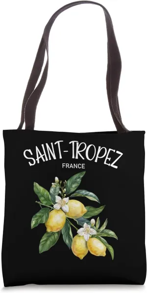 Saint-Tropez Lemon Art French Lover France Cte dAzur Tote Bag