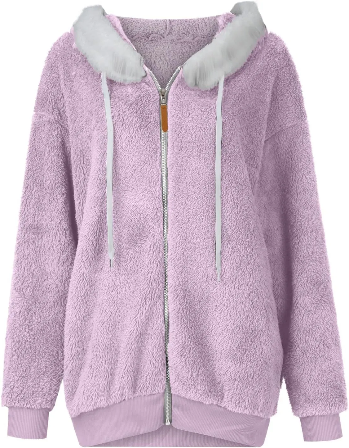 Sherpa Jacket Women Fleece Zip Up Jacket Winter 2024 Trendy Fuzzy Warm Hoodie Outerwear Coat with Pockets