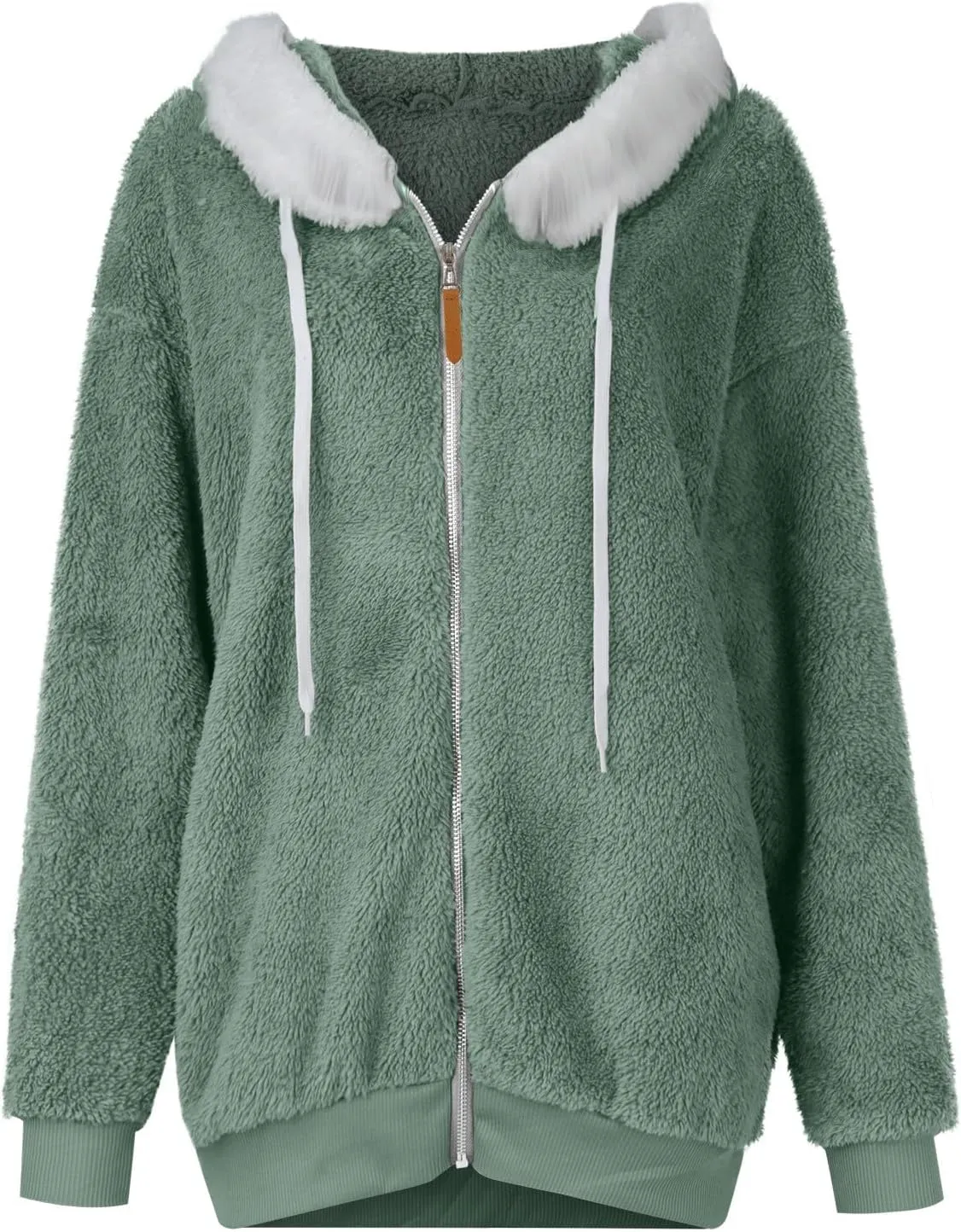 Sherpa Jacket Women Fleece Zip Up Jacket Winter 2024 Trendy Fuzzy Warm Hoodie Outerwear Coat with Pockets