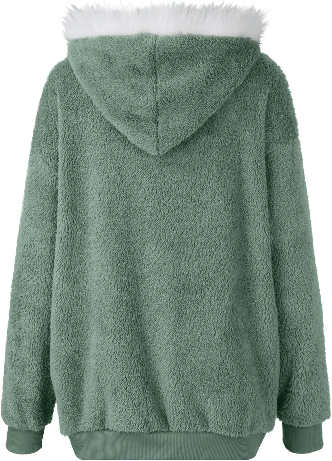 Sherpa Jacket Women Fleece Zip Up Jacket Winter 2024 Trendy Fuzzy Warm Hoodie Outerwear Coat with Pockets