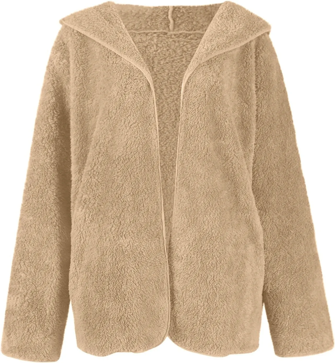 Sherpa Jacket Women Oversized Fleece Lined Jacket Faux Fur Winter Coat Zip up Fuzzy Hoodie Warm Outerwear with Pocket
