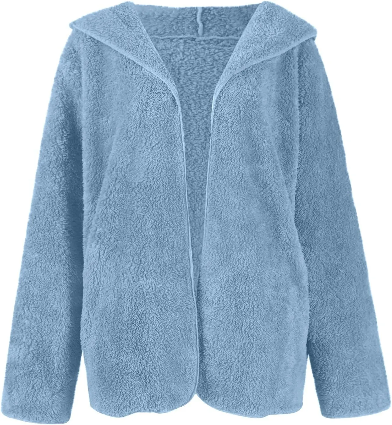 Sherpa Jacket Women Oversized Fleece Lined Jacket Faux Fur Winter Coat Zip up Fuzzy Hoodie Warm Outerwear with Pocket