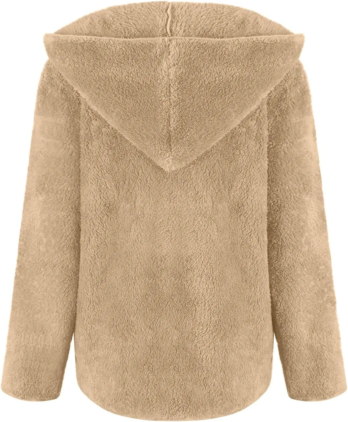 Sherpa Jacket Women Oversized Fleece Lined Jacket Faux Fur Winter Coat Zip up Fuzzy Hoodie Warm Outerwear with Pocket